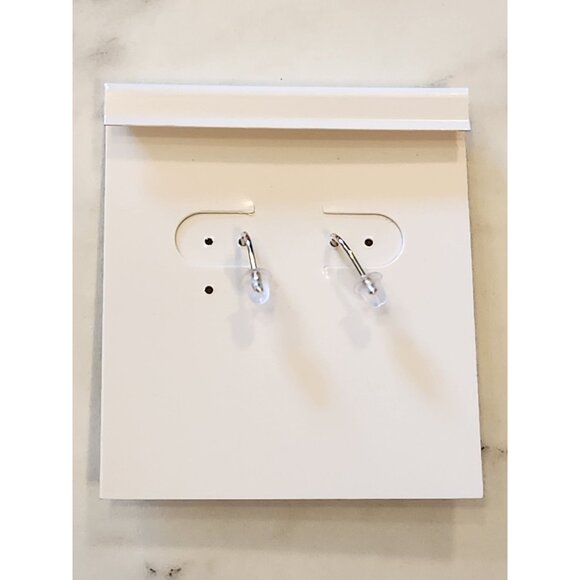 Sterling Silver Dangling Brown Gemstone Earrings - Picture 3 of 5